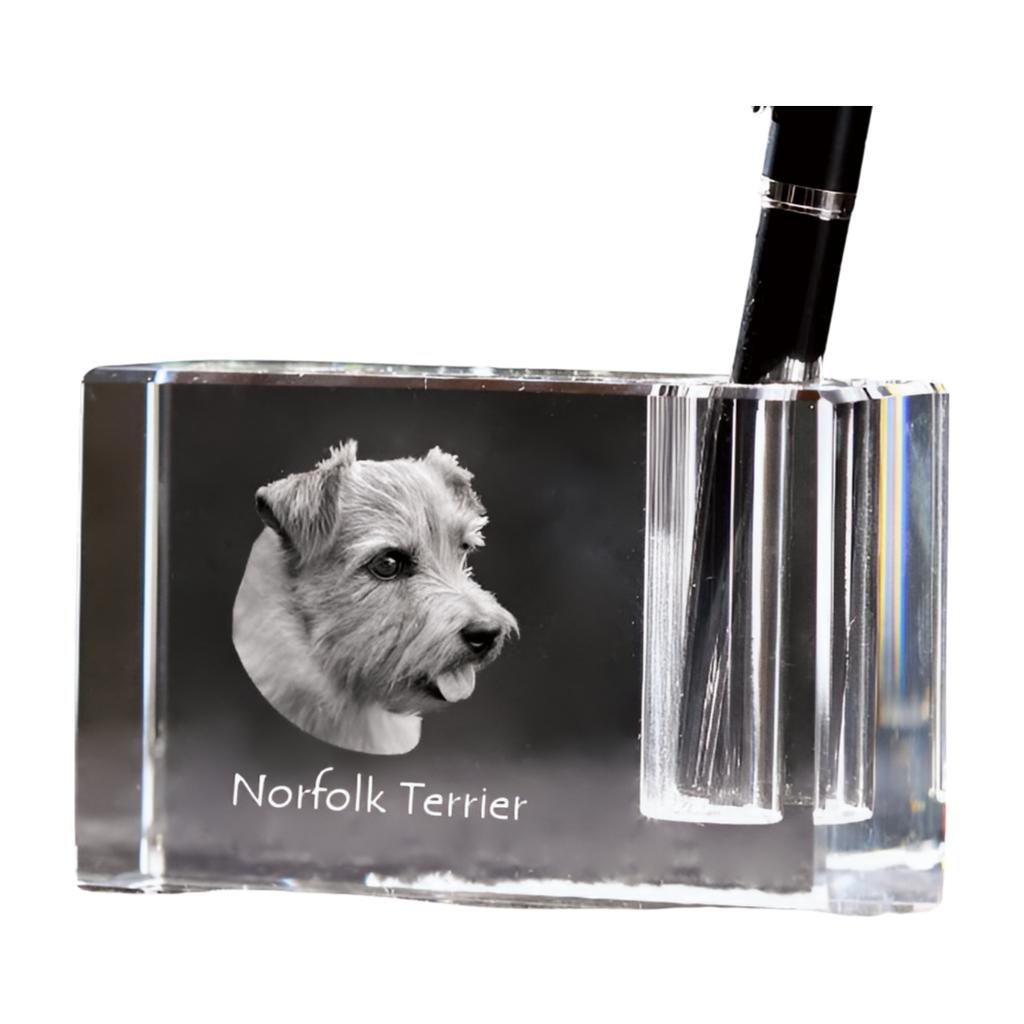 Norfolk Terrier – Pen stand, crystal organiser with dog photo | Art-Dog