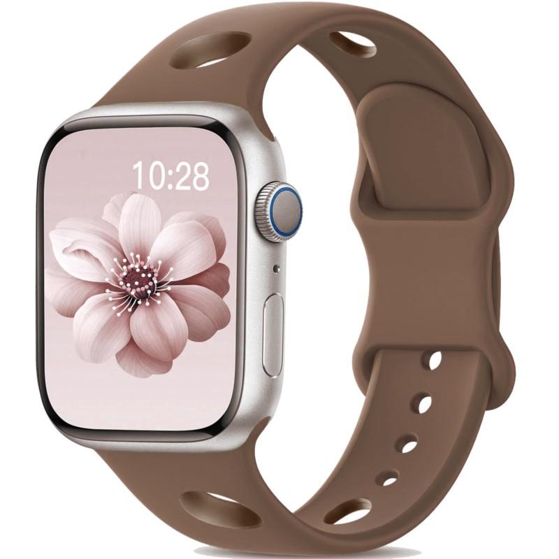 Breathable Strap For Apple Watch Band 40mm 44mm 46mm 45mm 49mm 41mm Silicone Correa Bracelet iWatch series 8 9 se 10 11 ultra2 3