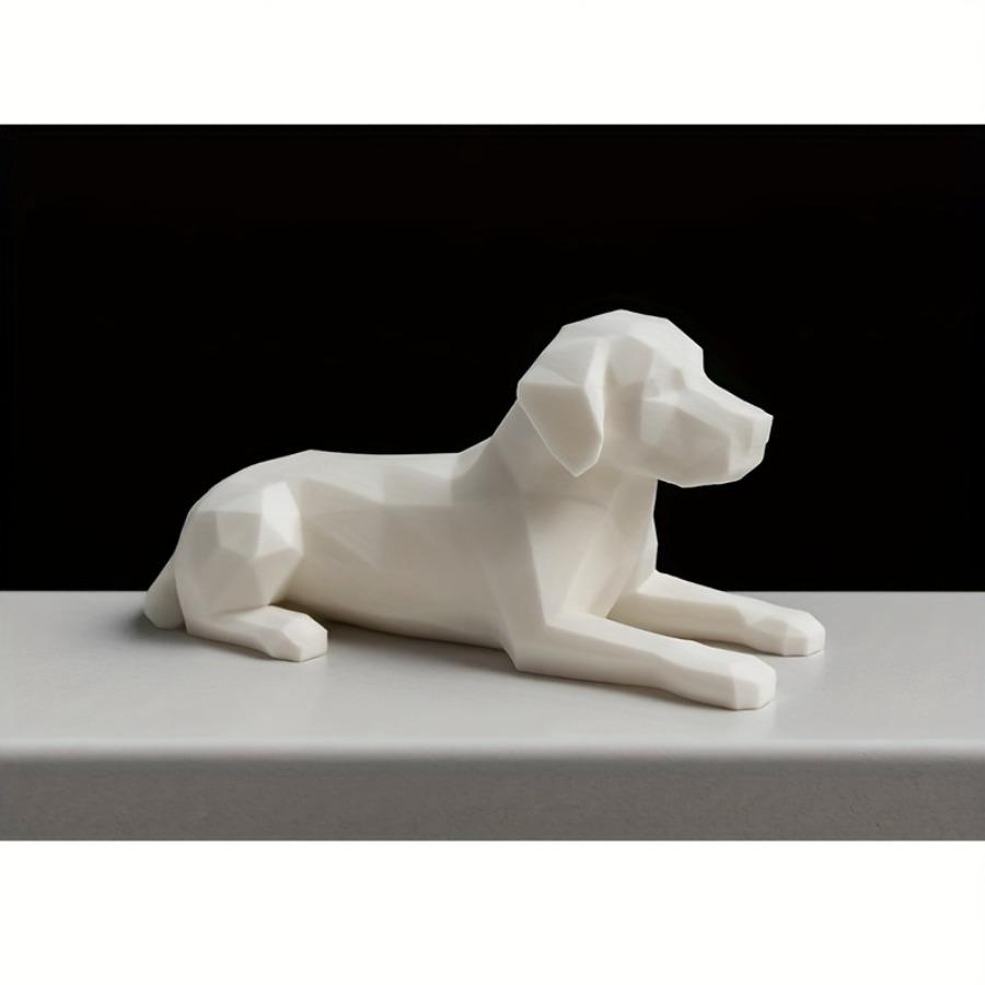 Labrador Retriever Statue, 3D Printed Realistic Sleeping Position Sausage Dog Ornament, Gift for Dog Lovers, Home Decor
