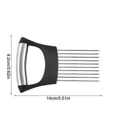 Stainless Steel Onion Needle Onion Fork Vegetables Fruit Slicer Tomato Cutter Cutting Safe Holder Kitchen Accessories Tool