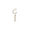 CHANEL Pearl Rhinestone Numbers Metal Earrings Women's White