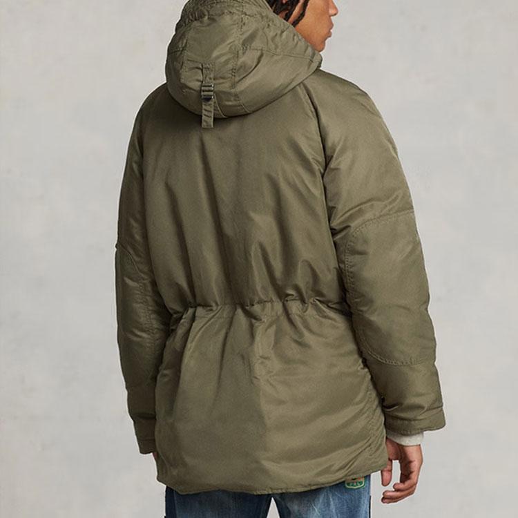 Polo Ralph Lauren SS23 Solid Color Parka Hooded Down Jacket Men Outerwear Green MNPOOTW12820060-300