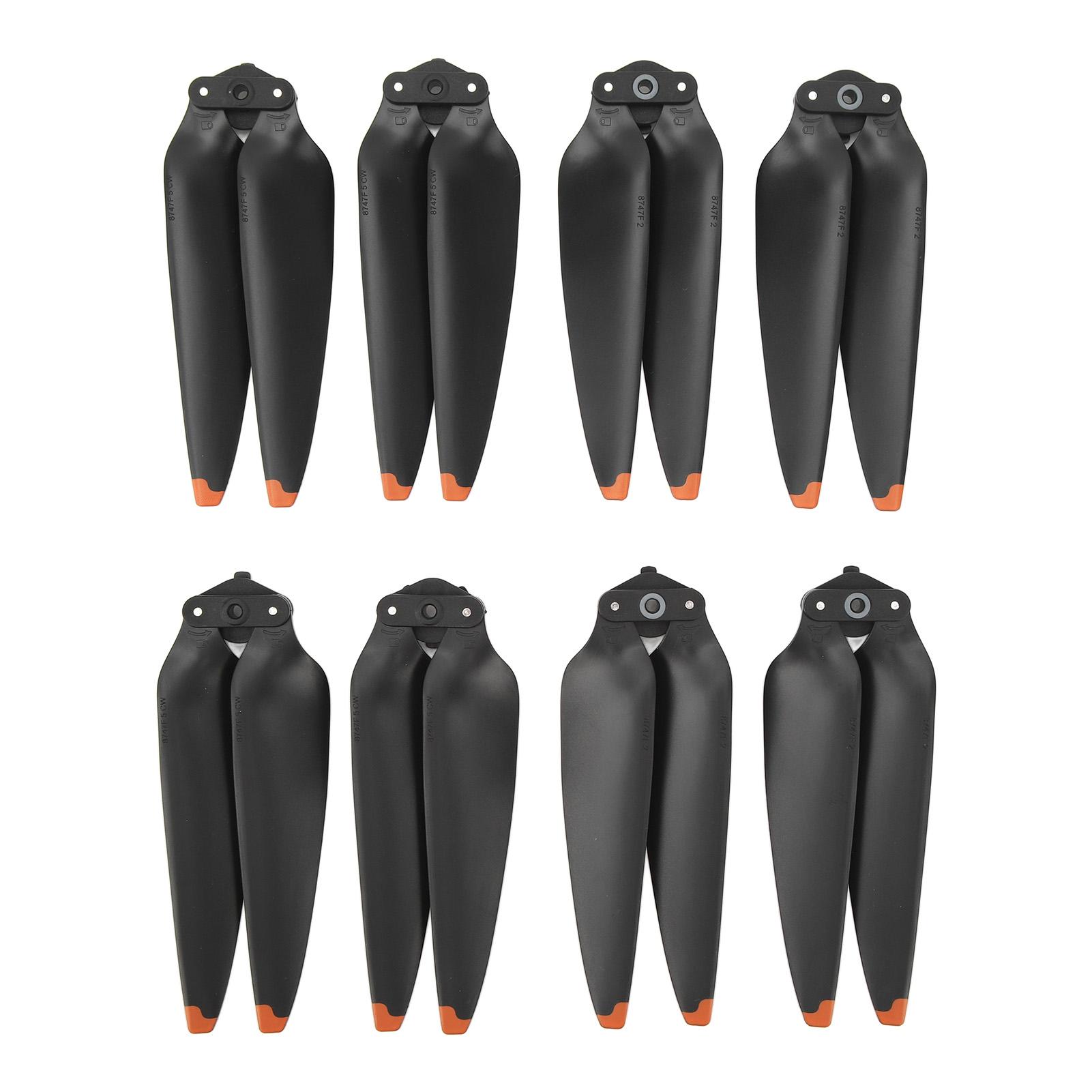 

8pcs Propellers Orange Border PC Quick Release Low Power Consumption High Pneumatic Efficiency
