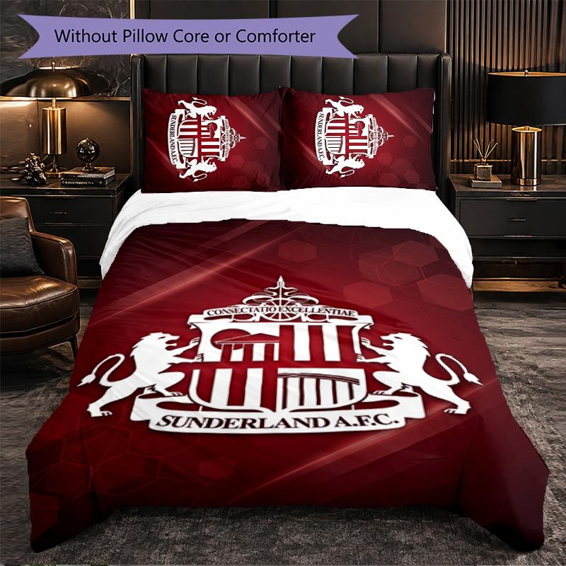 Biancheria da letto a tema Sunderland Set 3 pezzi Copripiumino Biancheria da letto decorativa per camera da adolescente Decorazione per la casa