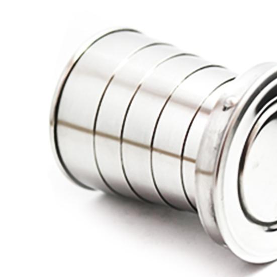 Portable 75ml Stainless Steel Teacup Outdoor Travel Folding Collapsible Cup