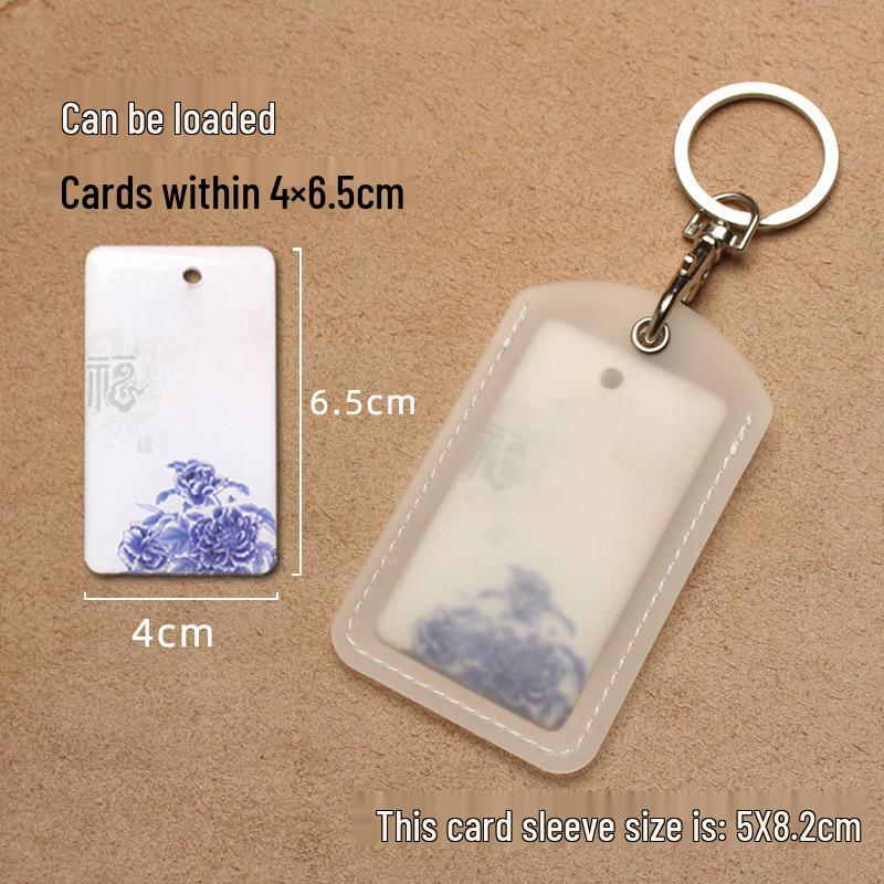 Transparenter tropfenförmiger Ausweishalter & Aufzugskartenhülle