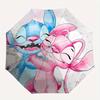 Stitch,Angel Automatic Folding Umbrella - Simple 8-Rib Design, Bright Cartoon Pattern, Durable Iron Frame, Suitable For Travel, Outdoor, Bea