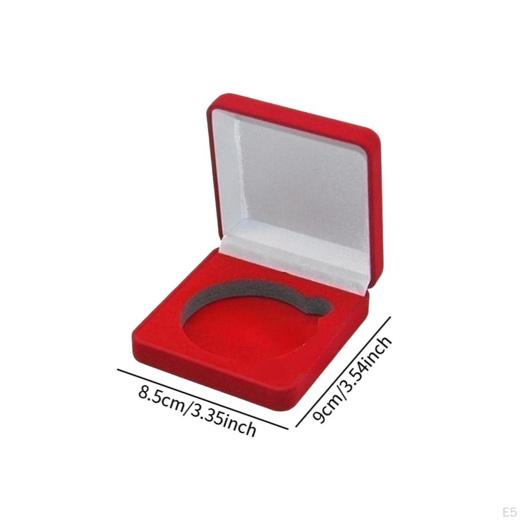 Challenge Coin Storage Box Scratch Resistance Fit 60mm Sizes Collection Case Coins Presentation