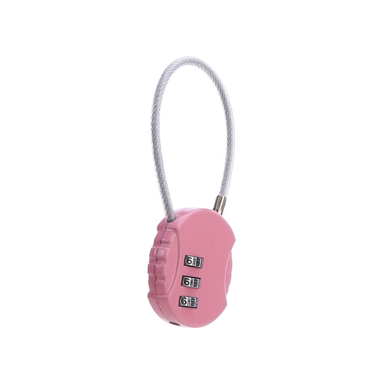 

Password Lock Steel Wire Rope Password Locks Padlock Luggage Bicycle Spherical Locks Cartoon Password Padlocks світло-рожевий колір