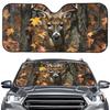 SHEIN Elk Print Aluminum Foil Sunshade - Portable, No-Install Windshield Visor for Men & Women