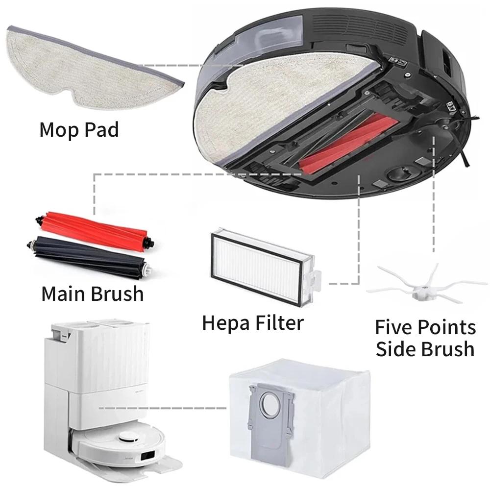 For Roborock Q8 Max Q8 Max+ Q5 Pro Q5 Pro+ Robot Vacuum Cleaner Replacement Parts Mop Dust Bag Main Side Brush HEPA Filter Parts