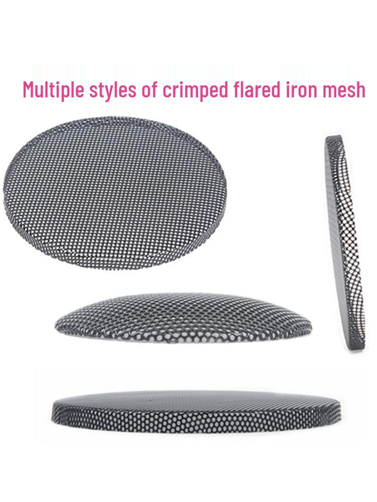 

Compact Black Iron Mesh Speaker Grille - Protective Anti-Poke Net with Folded Edge Diameter 36mm x Height 7mm (Arched Mesh)