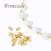 Metal Separators Beads 18K Gold Plated Spacer Beads,Rice Shape Beads,Oval Beads For Bracelets,Bulk Beads Wholesale