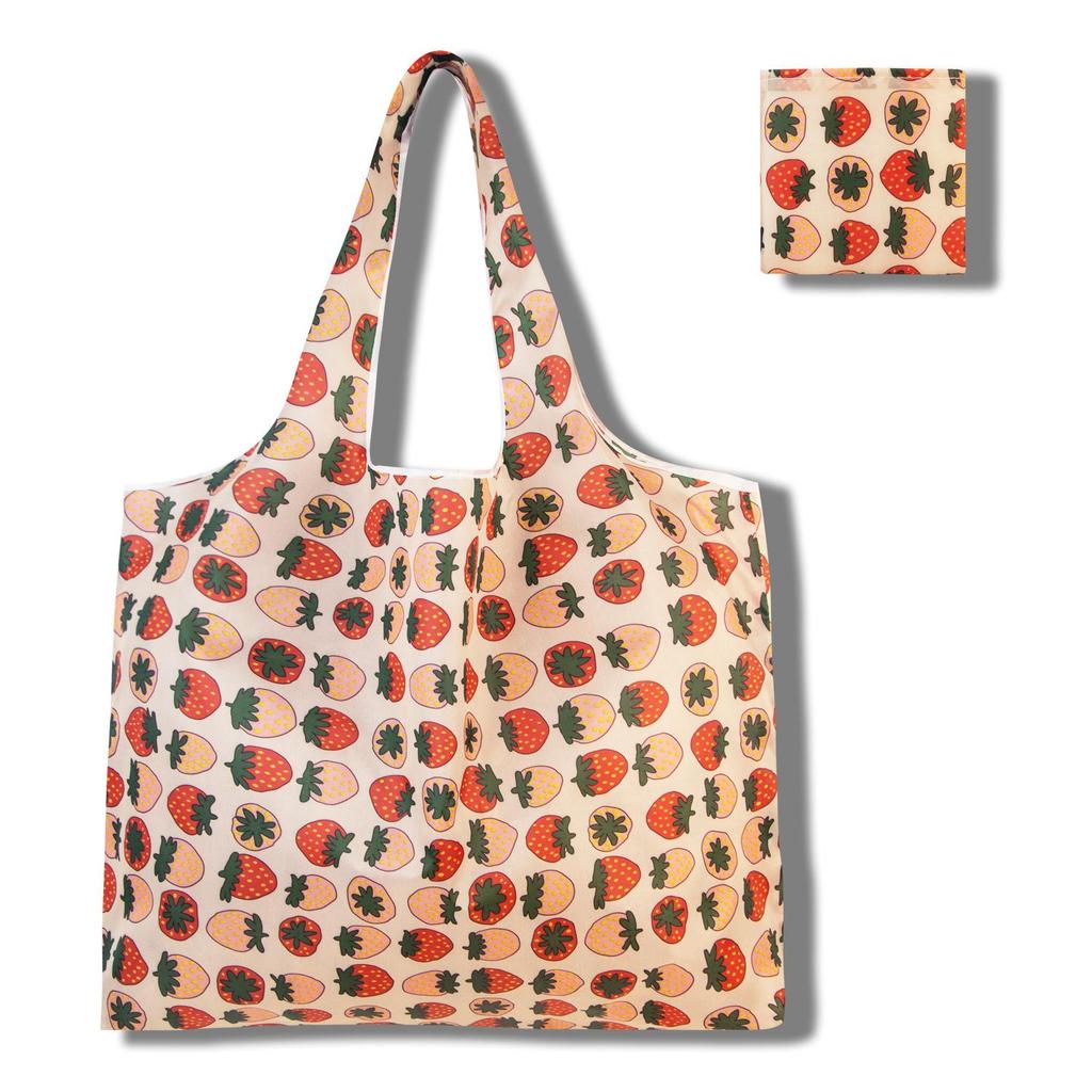 Large Cartoon Foldable Portable Shopping Bag, Large Capacity Tote Bag