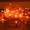 (Pack of 10, Orange) 38 LED 10.5M Copper Power Pixel String Light | 360° Fairy Serial Jhalar Lights for Home | Diwali Lights for Decoration, Christmas