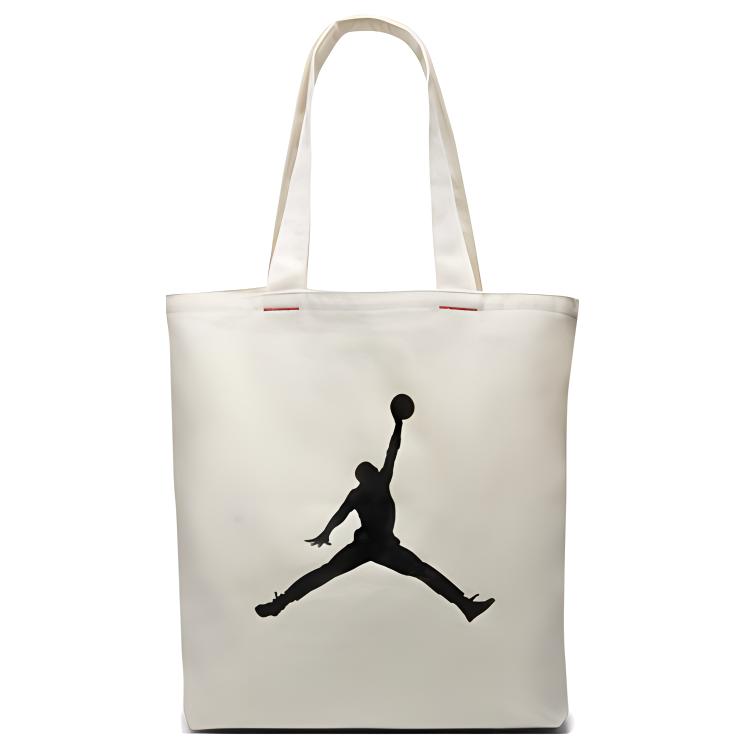 Jordan Canvas Cotton Tote Bag, Shopping Bag, Tote Canvas Bag, One Shoulder Handbag Unisex White DJ5715-120