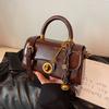 Ielgy Autumn Winter Portable Commuter Bag Trendy Retro Small Square Bag All-Match Multifunctional One-Shoulder Messenger
