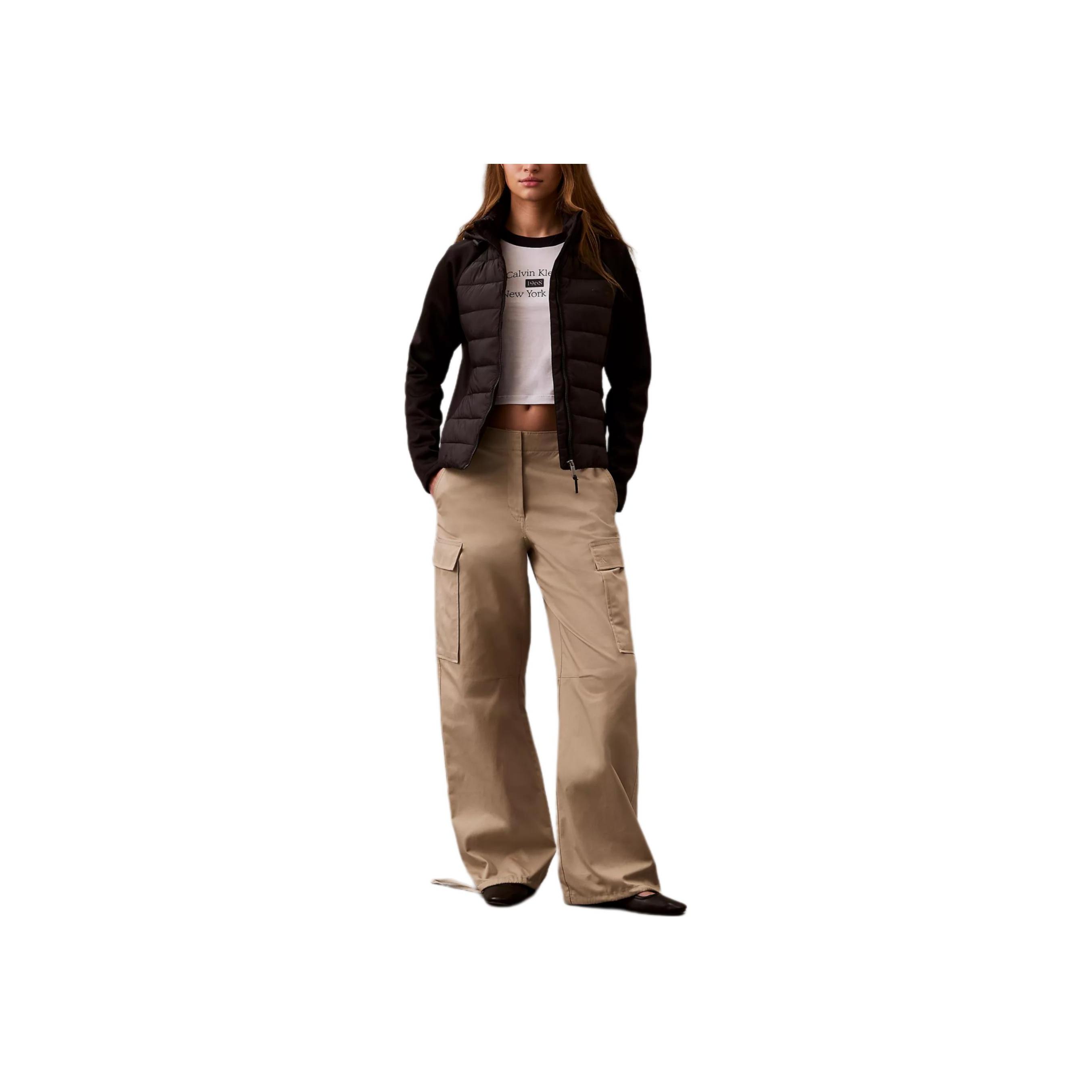 

Calvin Klein Comfortable Casual Solid Color Slim Fit Long Sleeve Cotton Jacket Women Jackets Black 44A503G-002 S