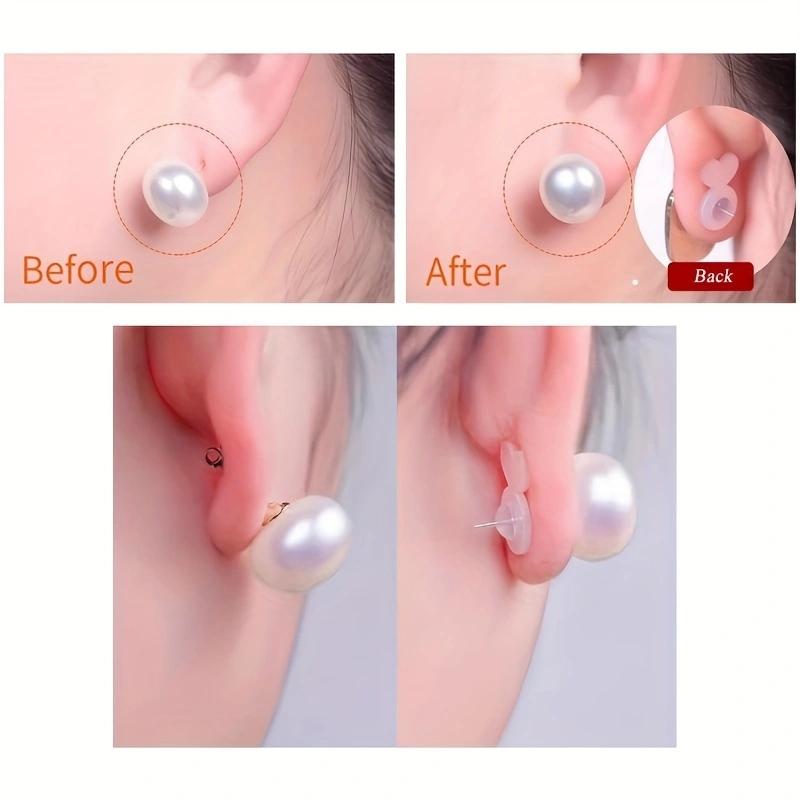 Rubber Earring Lifter Backs Replacements Plugs for DIY Droopy Heavy Stud Ears Jewelry Support Comfortable