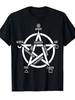 Spirit Wasser Feuer Erde Luft Elementar Pentagramm Hexe T-Shirt | Vintage Streetwear Unisex Tee mit Mystischen Symbolen