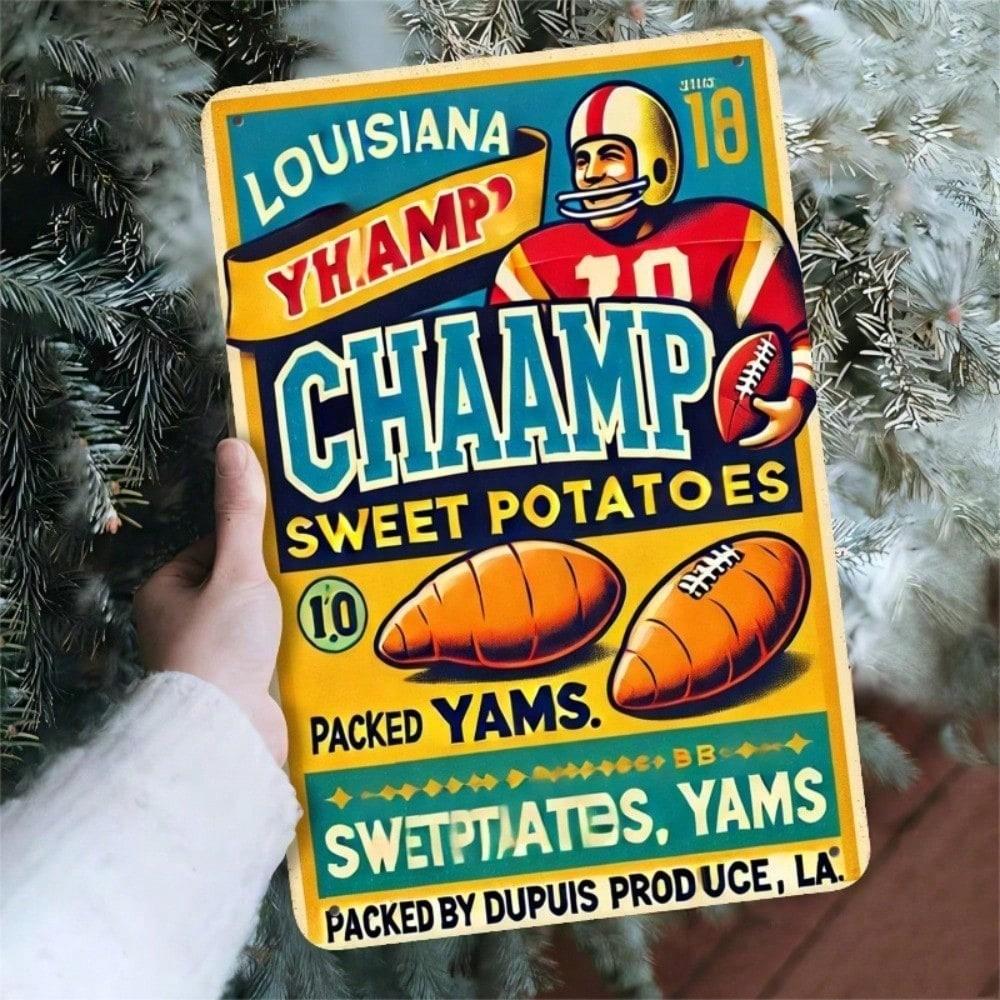 

Potato Louisiana Sportsman Vintage Metal Poster Wall Art Bar Cafe