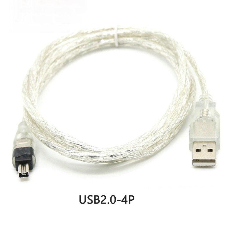 High-Speed Firewire Cable for DV Cameras USB 2.0 to 4Pin 6Pin 4Pin ILink IEEE 1394B Cable for Camera Peripherals