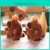 Capybara Stuffed Plush Toy With Wiggling Tail For Kids Gift And Bag Decor