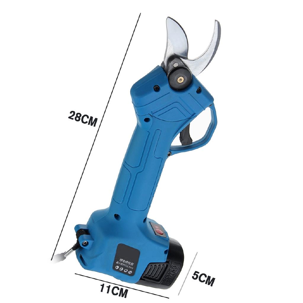 16.8V Rechargeable Electric Pruning Scissors Pruning Shears Garden Pruner Secateur Branch Cutter Cutting Tool With 2x Battery