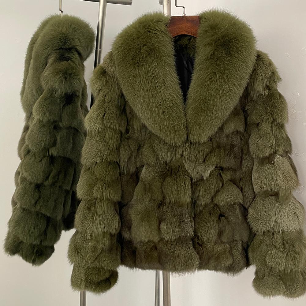 OFTBUY 2025 Luxus Echter Natürlicher Kaninchenfellmantel Winter Damen Jacke Dick Warm Damen Oberbekleidung Lässig Elegant Top