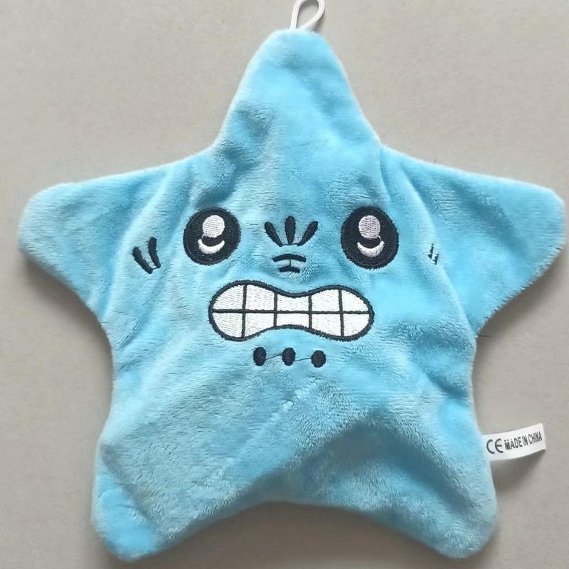 22cm Angry Mobile Jumping Star Decompression Plush Toy Backpack Doll Pentagonal Emoji Star Plush Soft Kawaii Children Fun Gift