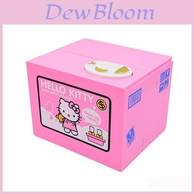 Hello Kitty Cartoon Resin Piggy Bank With Handcrafted Painting For Kids Gifts