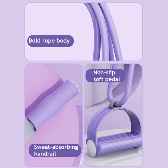 Separable Pedal Ankle Puller Resistance Band with Handle Elastic Yoga Sit-up Pull Rope Men Women Pedal Tensioner Exerciser Workout Equipment