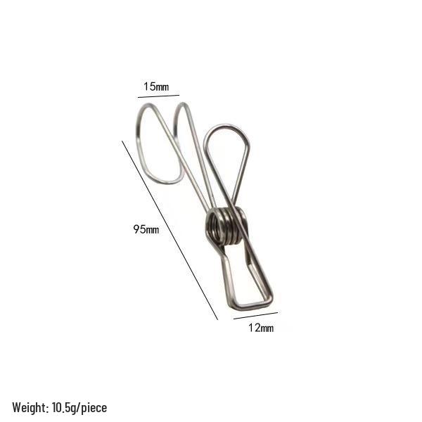 Multi-purpose Stainless Steel Wire Storage Clips for Bathroom, Clothes Drying, and Socks