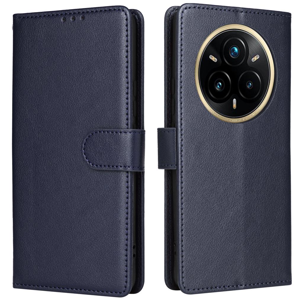 For Realme 14 Pro+ 5G Case Wallet Stand View PU Leather Phone Cover with Wrist Strap