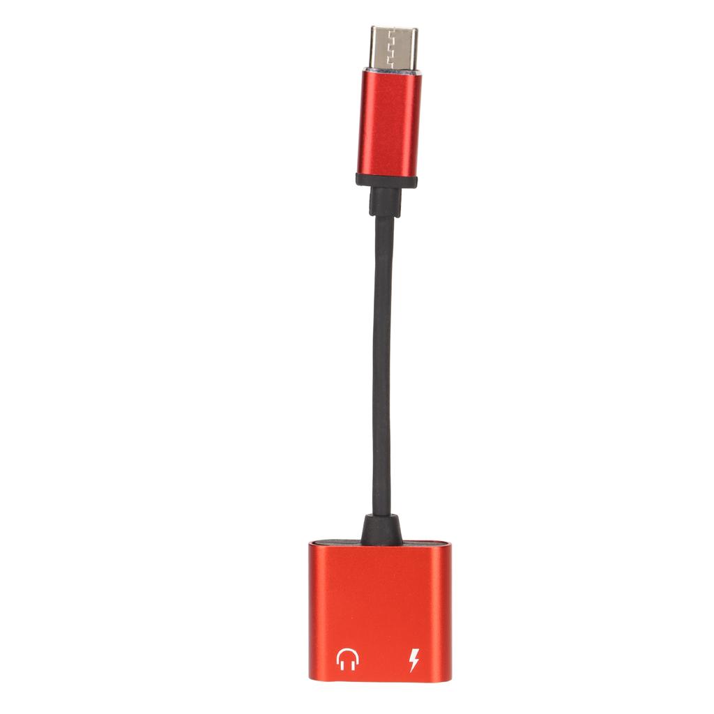 2 in 1 Headphone Adapter Type C to 3.5mm Port Charging Port   Portable Earphone Converter
