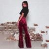 Nuovi Pantaloni a Zampa in Velluto da Donna, Pantaloni a Vita Alta Gamba Larga con Controllo Pancia & Effetto Sollevante, Pantaloni Casual Invernali Snellenti