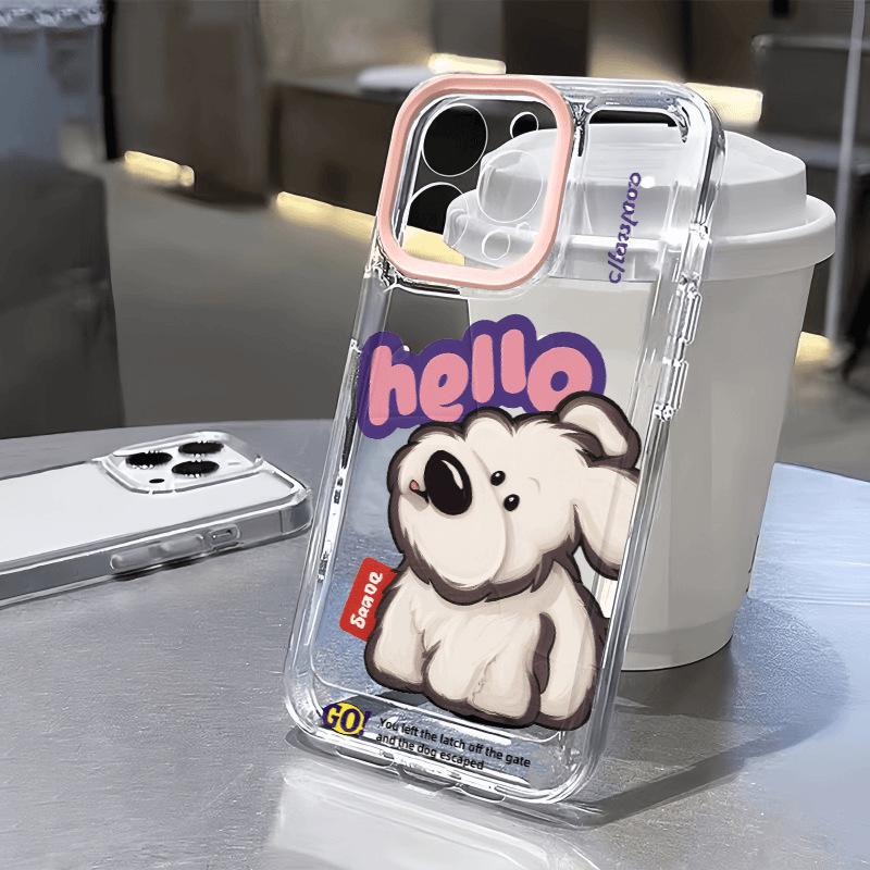 

Привет Чехол для телефона с щенком для iPhone 16 Pro/14/13/12, SE, Apple XR/XS Max/7/8 Plus iPhone 16 Pro