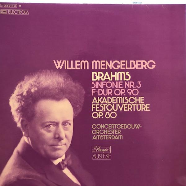 

LP Record WILLEM MENGELBERG, CONCERTGEBOUWORK - Mengelberg Conducts Brahms: Symphon 1C05301453M EMI Germany Classical Used