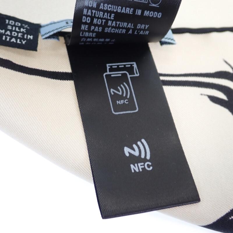 PRADA  1FF004 scarf Quartz/Beige pink silk Women