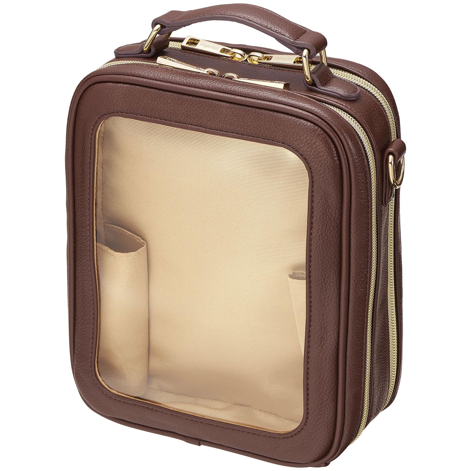 

[Kojit] Muchu Toretette Nui Shoulder Bag, Tall Brown, for Displaying and Storing Plushies and Badges