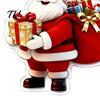 Christmas Keychains Cartoon Santa Claus Acrylic Keychain, Double-sided Key Keychain Ring, Pendant Charm for Backpack Handbag Purse Holiday Party