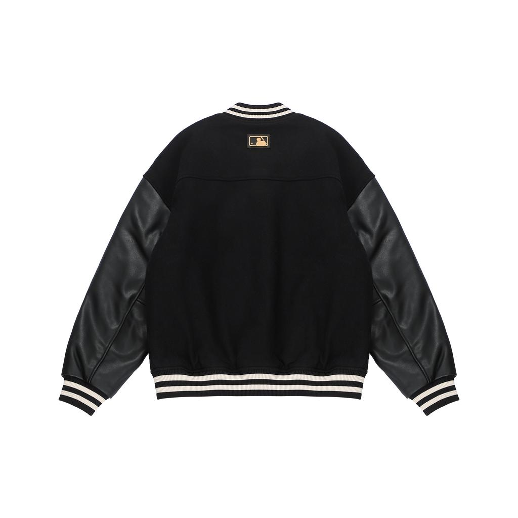 New MLB FW22 Baseball Jacket Unisex Black 3AJPF0124-50BKS