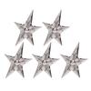 5 Sets Rivet and Stud 65x92mm Silver Five Pointed Star Rivets 4.5mm Crossed Screws for Leather