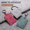 AAAQJ1 Suede Leather Car Smart NFC Card Key Case Fob Cover Shell  Auto Keychain Accessories For BMW M 3 5 7 Series X1 X3 X5 X6 X7 535le