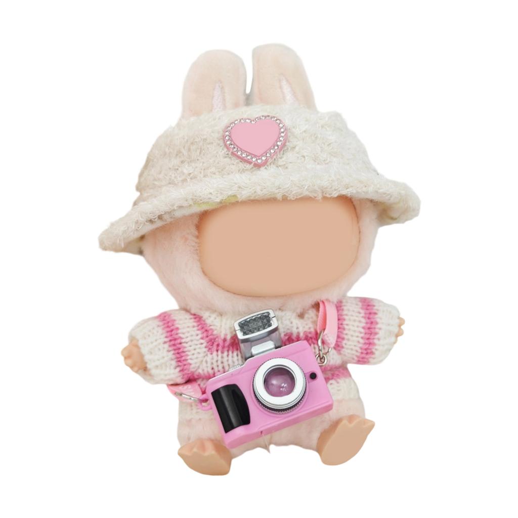 Knit Sweater And Plush Hat Doll Clothes Set For Figure Dolls With Decorative Accessory Fashion Doll Dressingup Outfit