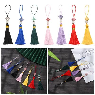 Artisanat Vêtements Accessoires 14 cm Élément Étui Pendentif Nœud Gland Gland Téléphone Nouvel An