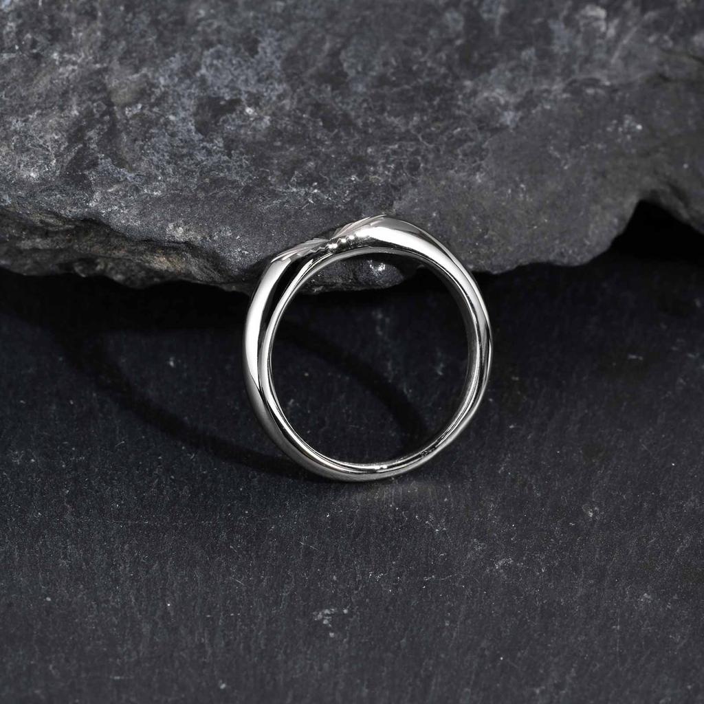 Fashion Stainless Steel Minimalist Signet Ring for Men, Geometric Jewelry Father's Gift