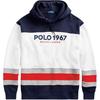 Polo Logo Appliqué Pullover Hoodie Long Sleeve Sweatshirt Men Hoodies 710781175-001