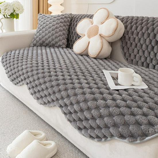 Cross-border Plush Reclining Chair Cushion: Thickened, Velvet-Striped, Quilted, Cotton-Filled, Foldable, Lazy Sofa Rocking Chair Cushion.