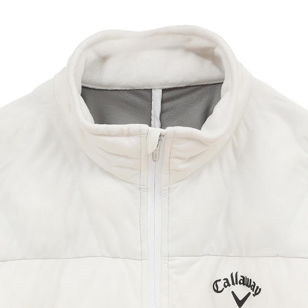 Callaway Padded Blouson Stretchy and Golf Outerwear C23215104 M Men's Water-Repellent Full-Zip (Star Stretch Windproof) / / 1030_White